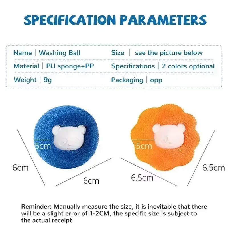 Laundry Balls Pet Hair Collector for Washing Machine Reusable Laundry Lint Catcher Removes Lint from Clothes Pet Cat Accessories