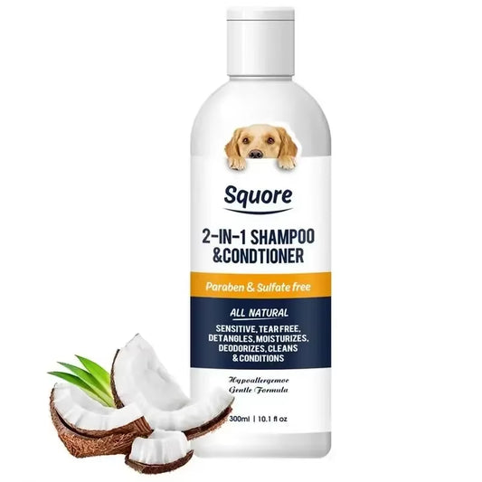 Puppy Shampoo and Conditioner 2 in 1 Natural Moisturizing Shampoo Moisturizing Dog Shampoo for Sensitive Skin PH Balanced