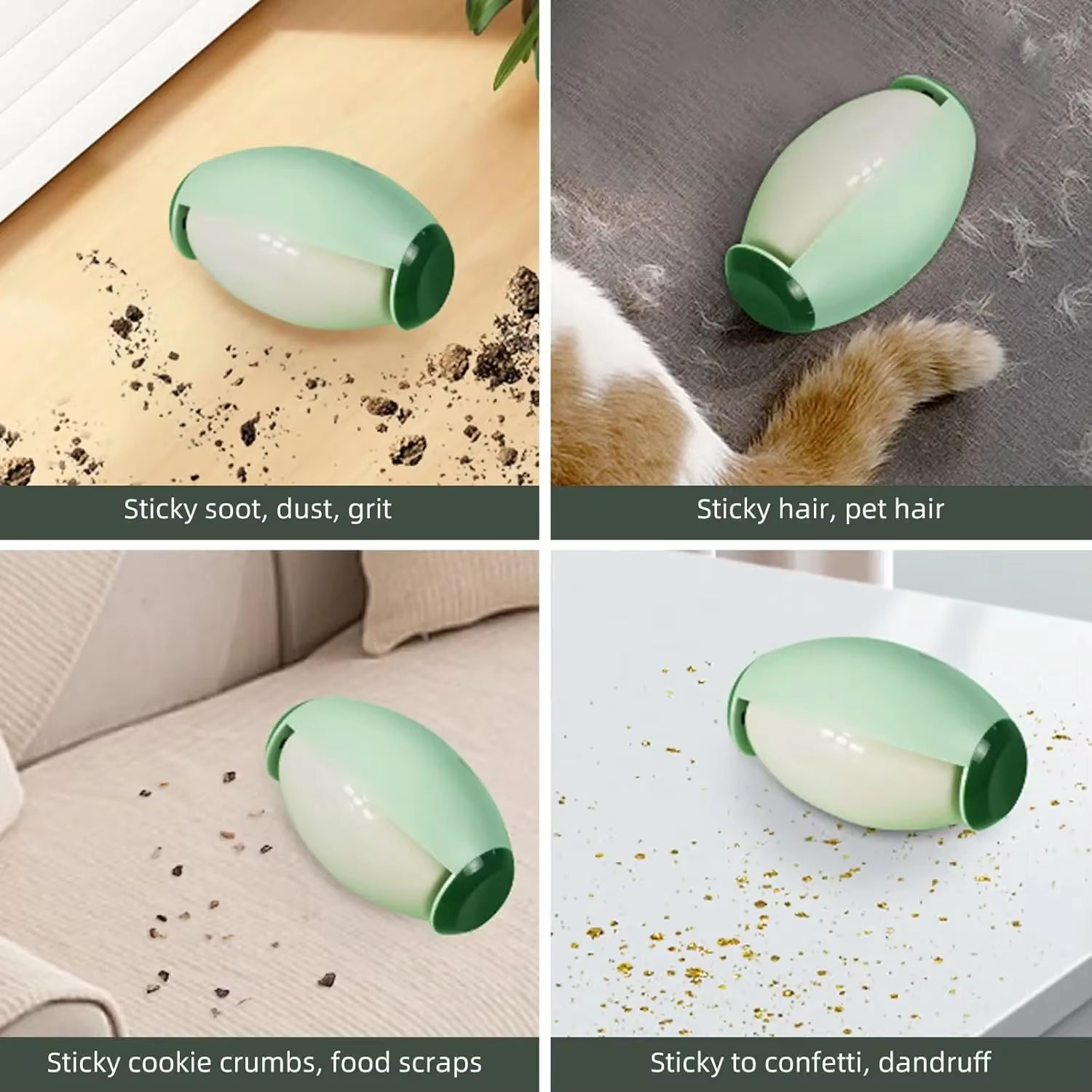 Washable and Reusable Gel Lint Roller - Portable Mini Pet Hair Remover for Clothes and Fuzz - Travel-Friendly Sticky Fur Removal Tool