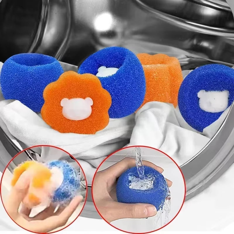 Laundry Balls Pet Hair Collector for Washing Machine Reusable Laundry Lint Catcher Removes Lint from Clothes Pet Cat Accessories