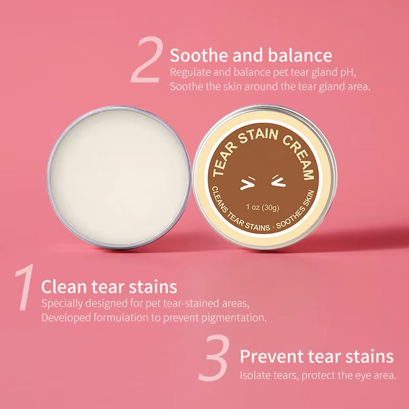 30G Pet Tear Scar Cream Dog Eye Stain Remover Eyes Wipe Cream for Dogs and Cats Eye Care Gently Cleanses Pet Accessories