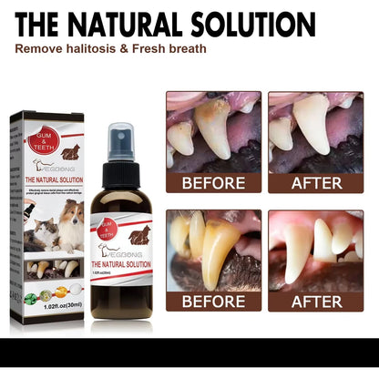 Pet Tooth Cleaning Spray Dogs Remove Bad Breath Freshener Cats Oral Cleaning Dental Care Deodorization Spray Pet Supplies 30Ml