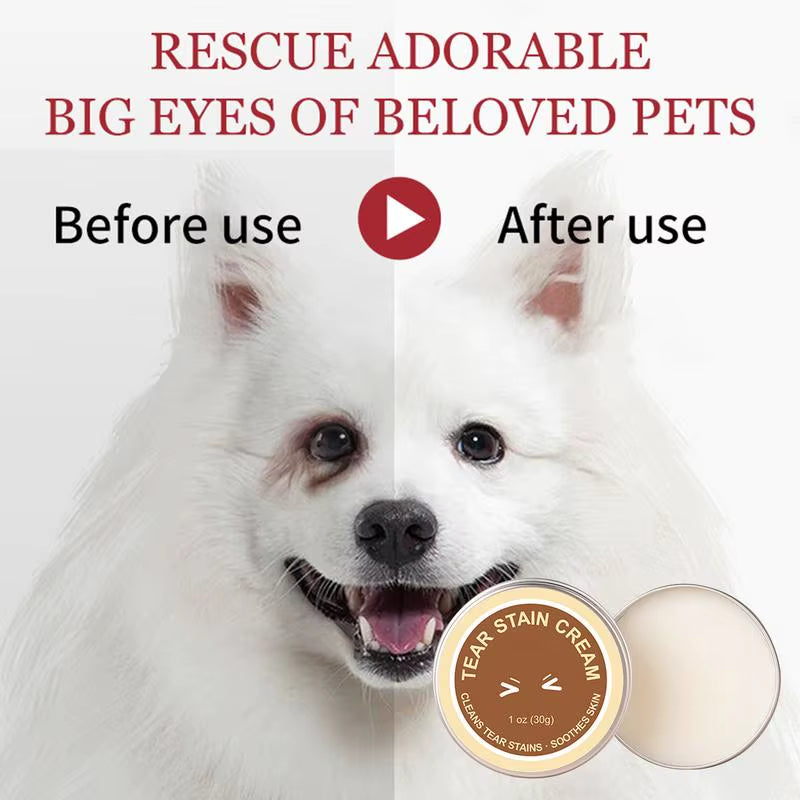 30G Pet Tear Scar Cream Dog Eye Stain Remover Eyes Wipe Cream for Dogs and Cats Eye Care Gently Cleanses Pet Accessories