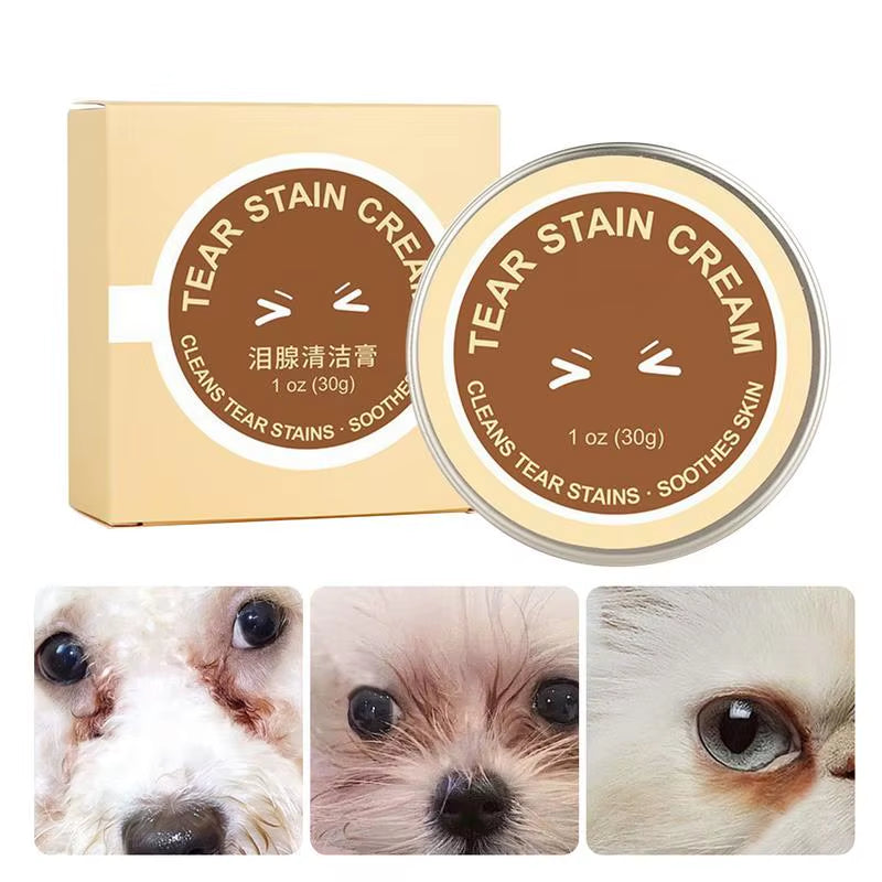 30G Pet Tear Scar Cream Dog Eye Stain Remover Eyes Wipe Cream for Dogs and Cats Eye Care Gently Cleanses Pet Accessories